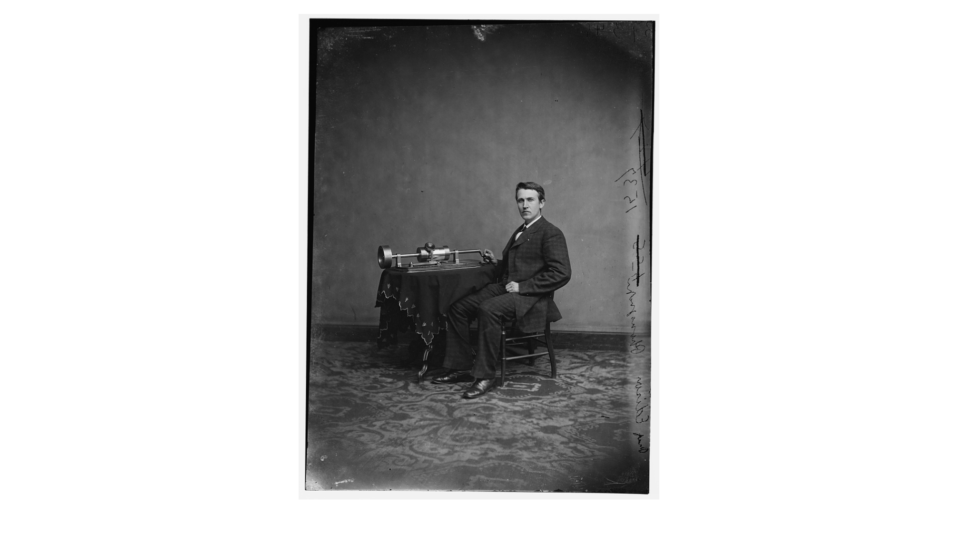 Thomas Edison, 1880. Fonógrafo.